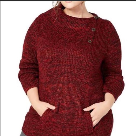 Style & Co Women's Pullover Envelope Neck Sweater - Picture 2 of 6